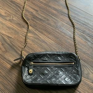 2x Host Pick 🎉 Coach Black Leather quilted crossbody chain link bag